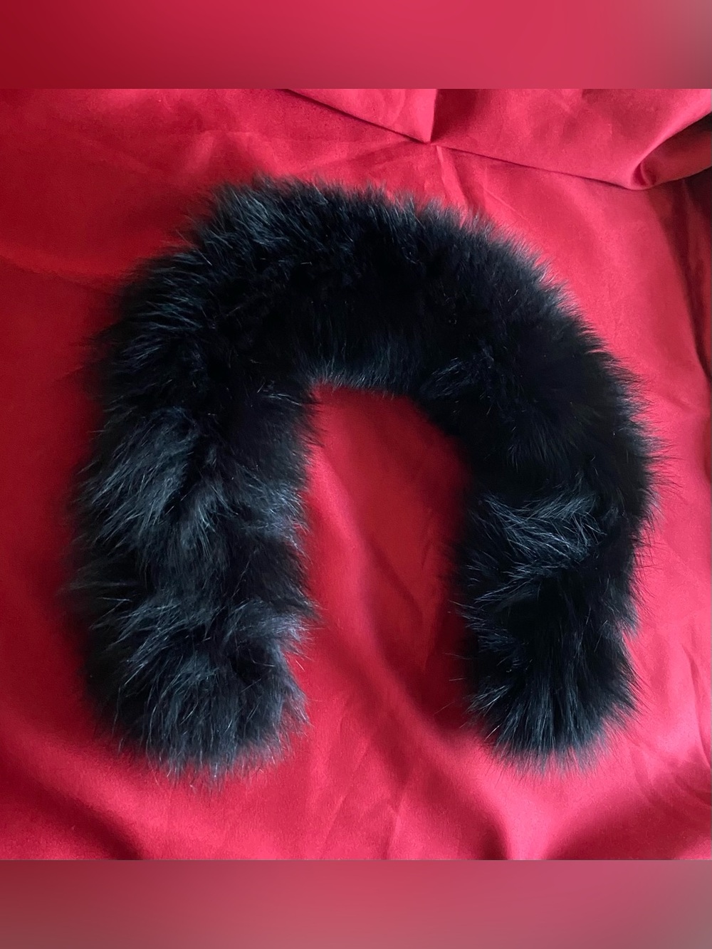 Authentic Vintage BURBERRY Black Fur Detachable Collar